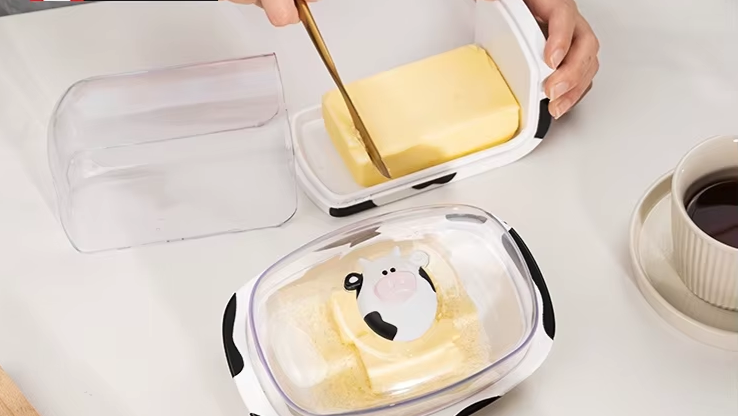 Joie MooMoo Butter Dish with Lid – Refrigerator Storage Box