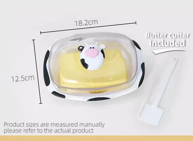 Joie MooMoo Butter Dish with Lid – Refrigerator Storage Box