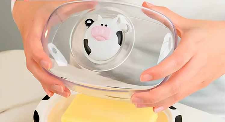 Joie MooMoo Butter Dish with Lid – Refrigerator Storage Box