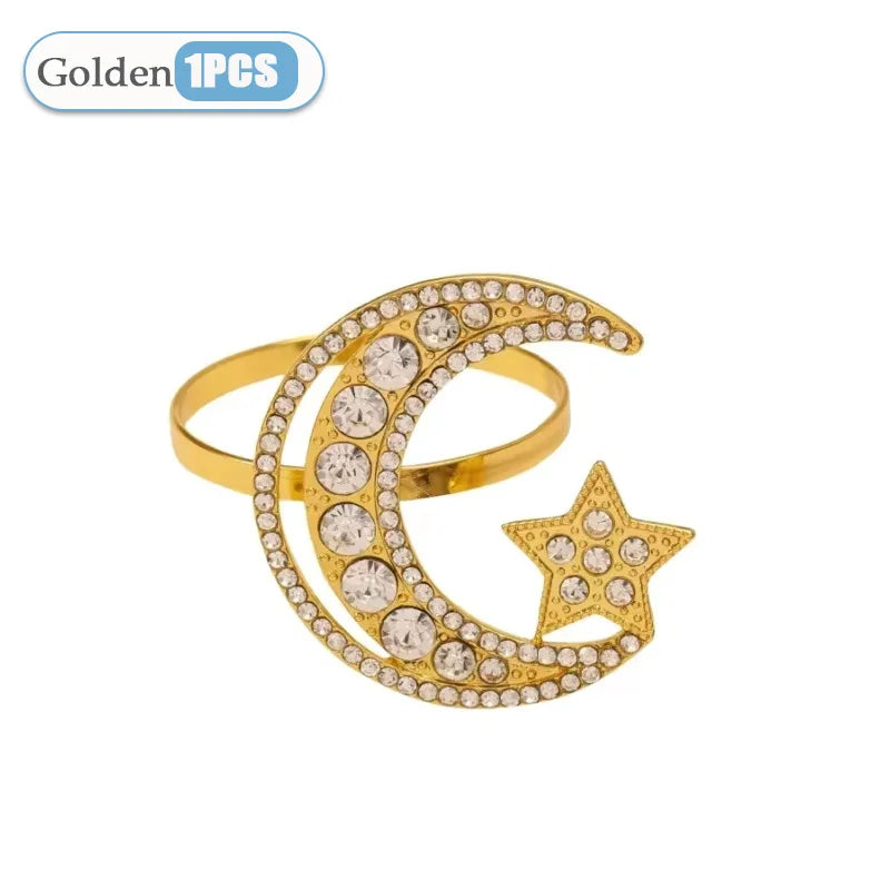 Anneaux de Serviette Lune & Étoile