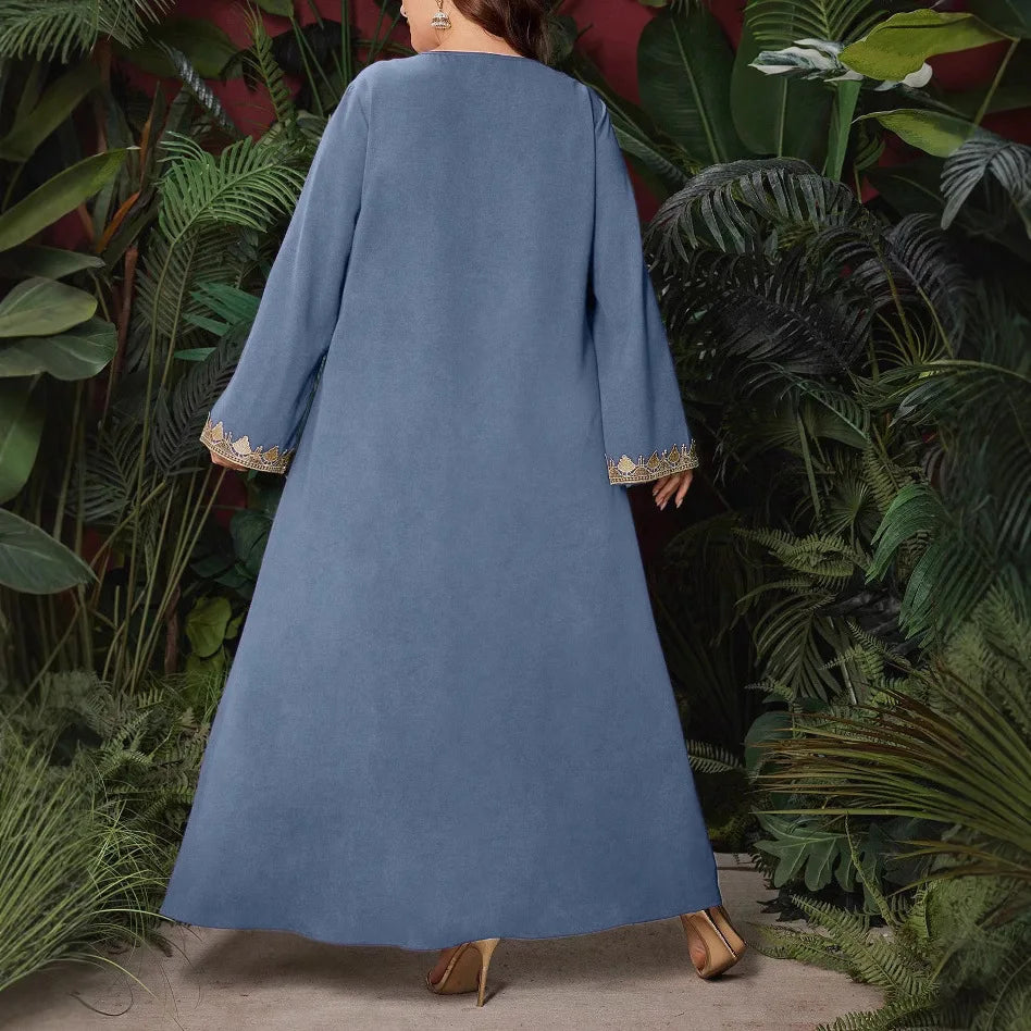 Plus Size Embroidered Maxi Dress