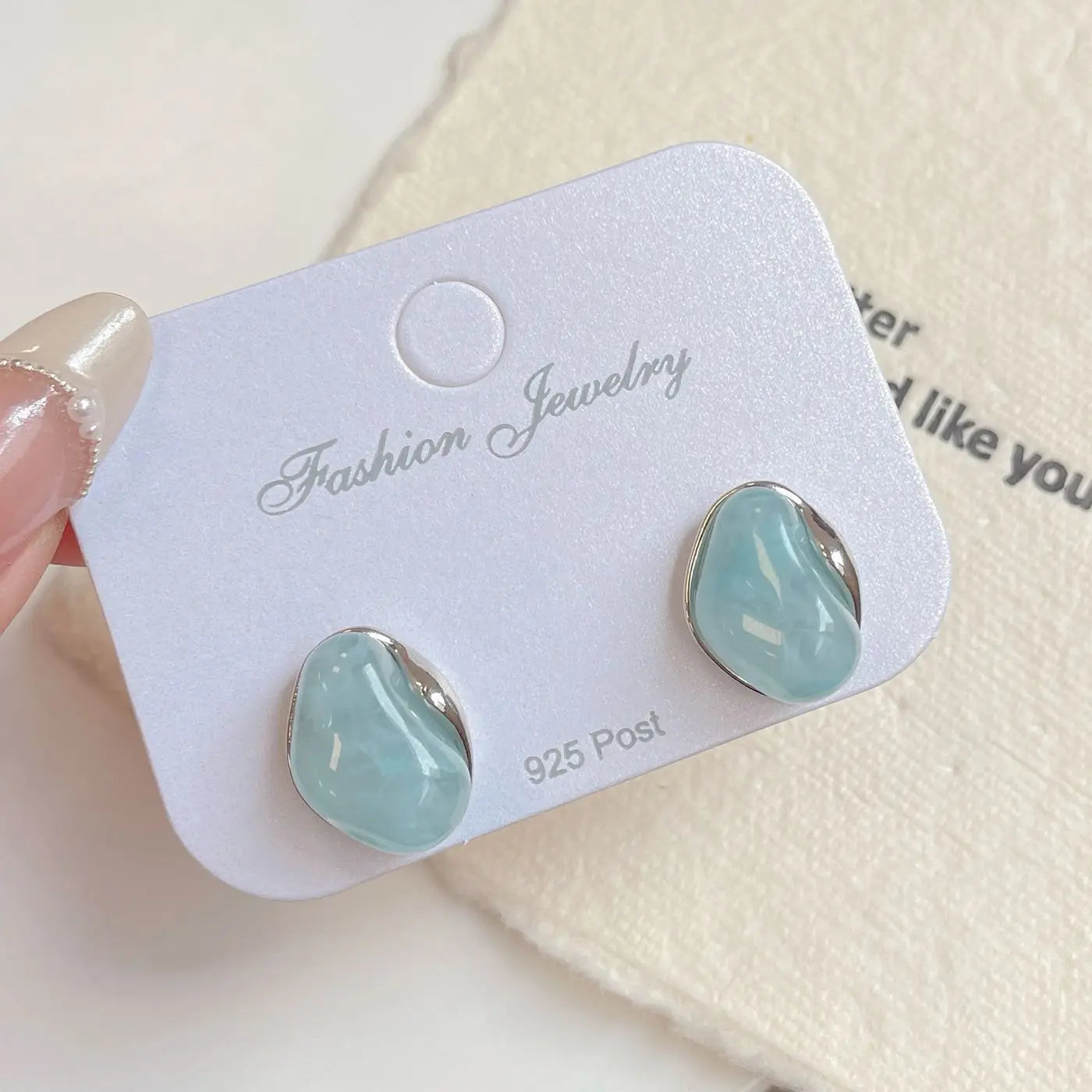 Elegant Amber Crystal Stud Earrings