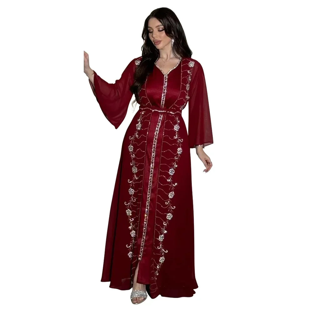 Elegant Two-Piece Abaya Dress