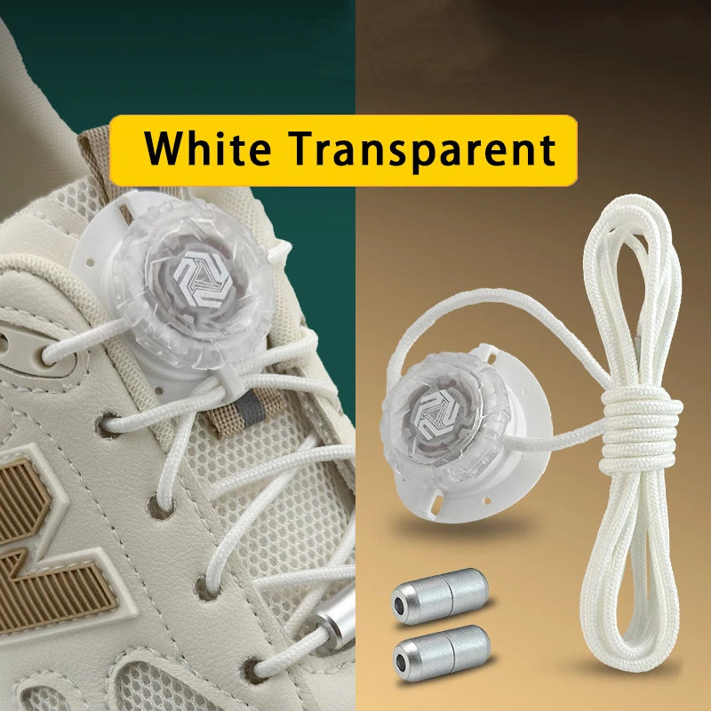 Automatic No-Tie Shoelaces with Swivel Buckle