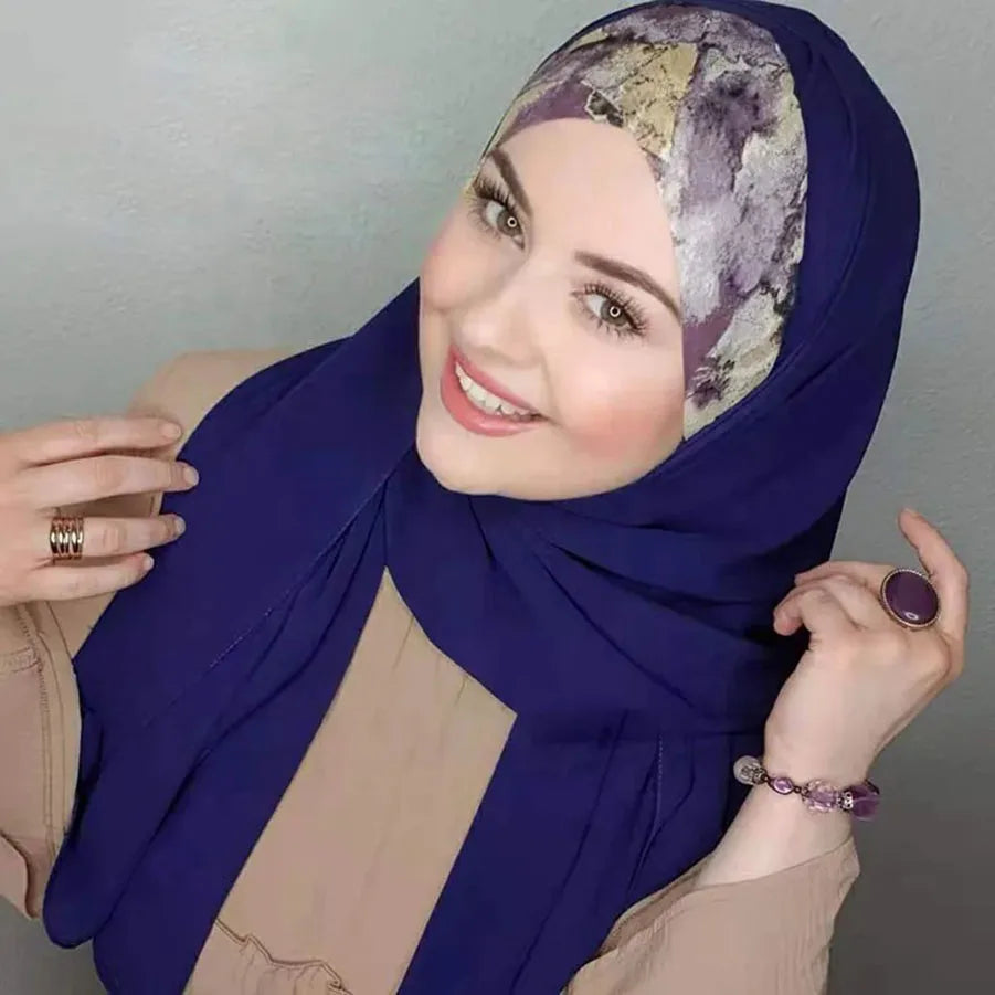 Hijab Chiffon Instantané Grande Taille