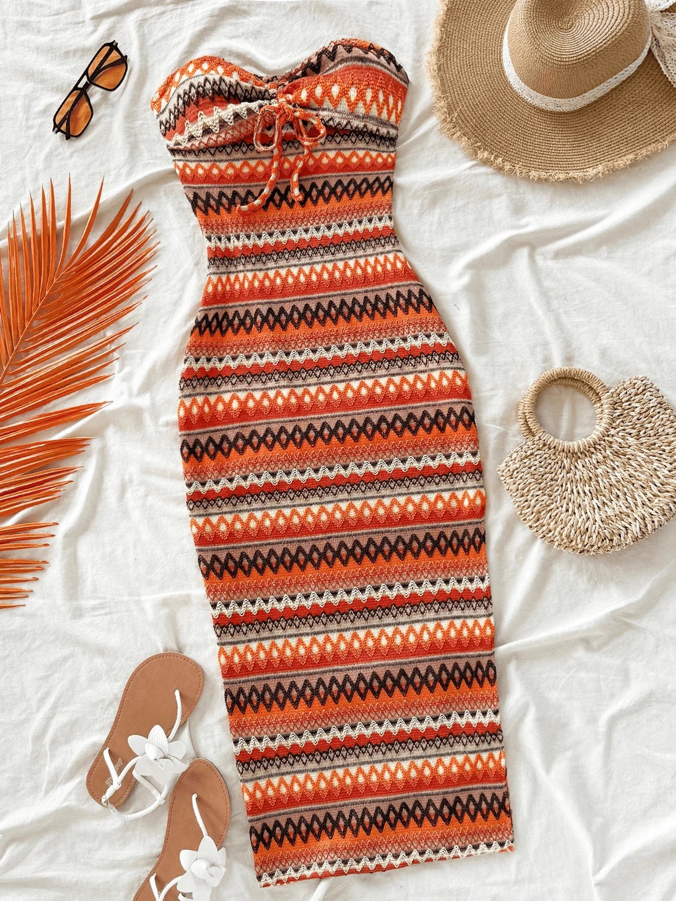 Robe Slim à Nœud Élégant