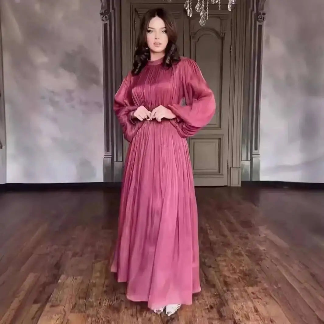 Robe Organza Élégante – Taille Cintrée & Style Vintage