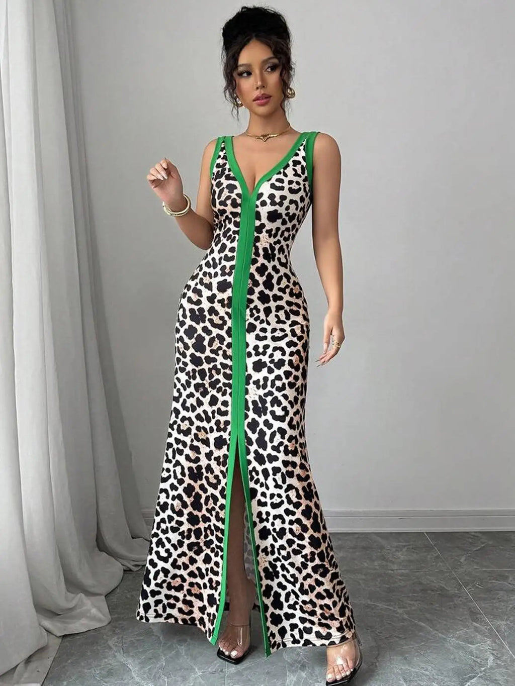 Elegant Long Sleeve A-Line Midi Dress with Ruffle Hem