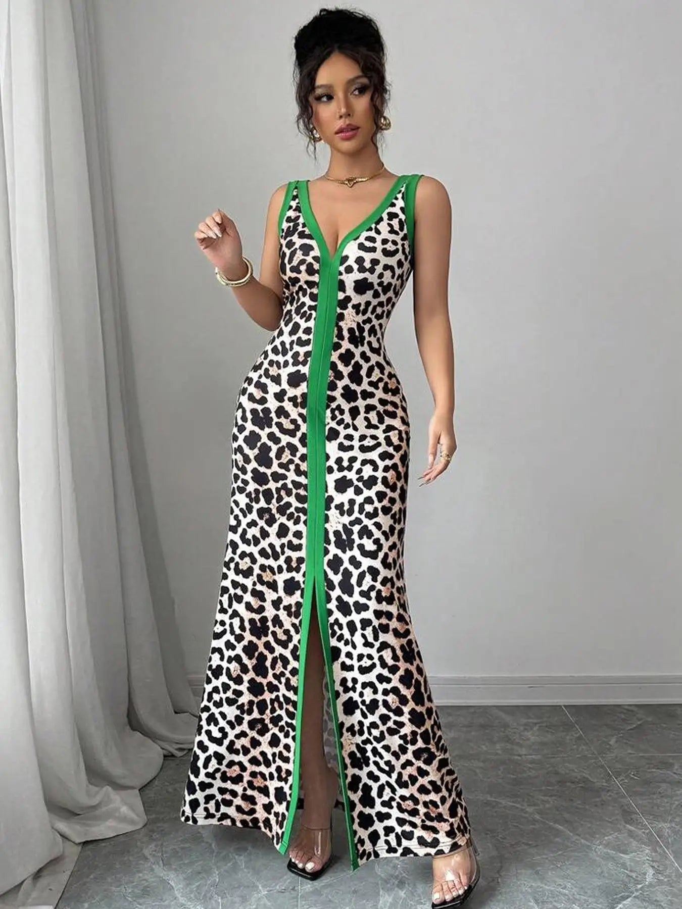 Elegant Long Sleeve A-Line Midi Dress with Ruffle Hem