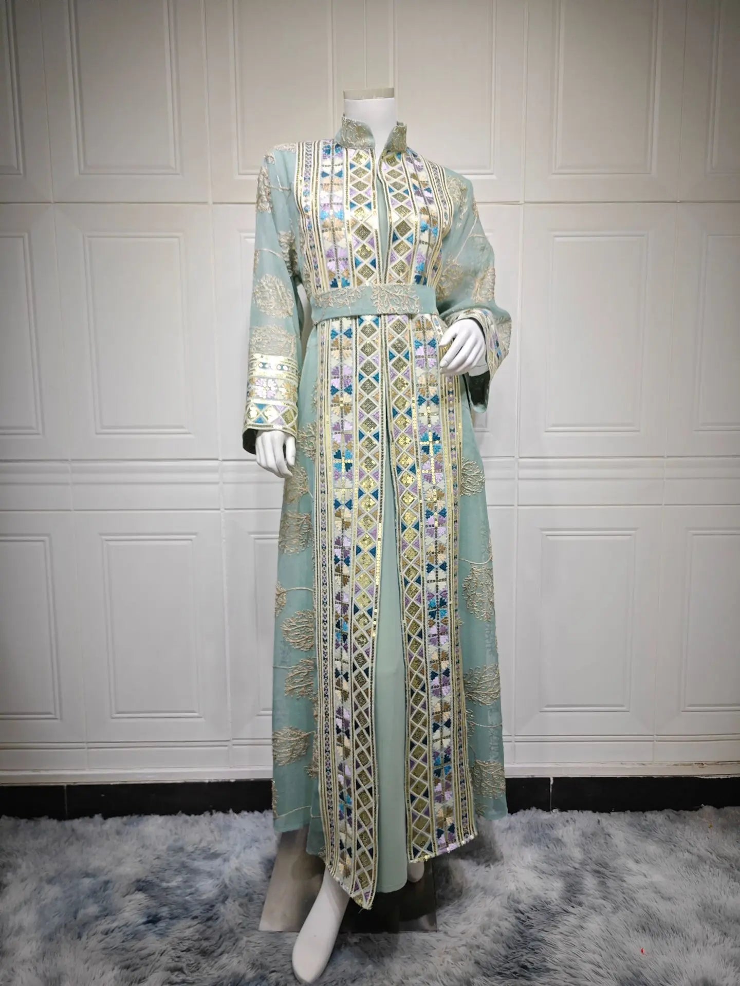 Ensemble Abaya Luxe 2 Pièces – Élégance Ramadan & Soirée