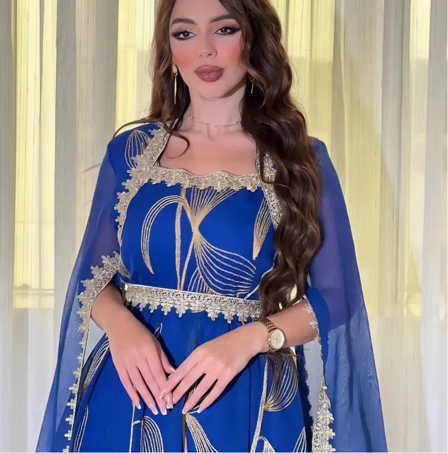 Caftan Luxe Diamant – Élégance Mariage & Soirée