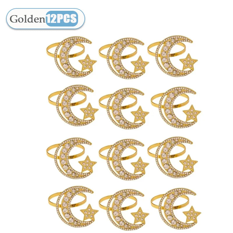 Anneaux de Serviette Lune & Étoile