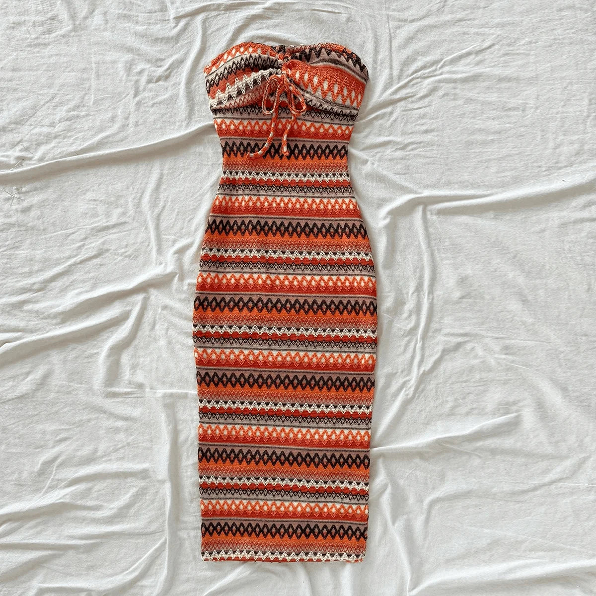 Robe Slim à Nœud Élégant