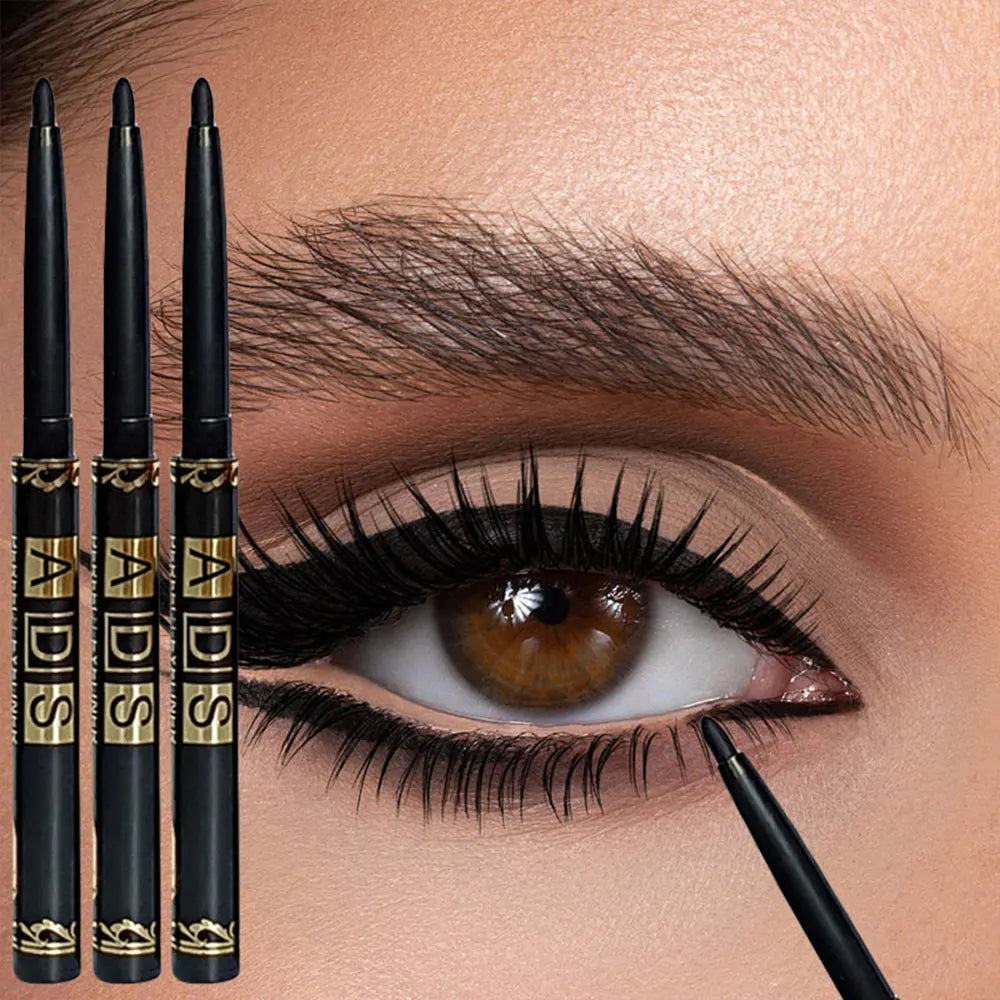 Ultra Black Waterproof Eyeliner – Tenue 24H Sans Bavure (Lot 3 ou 9)