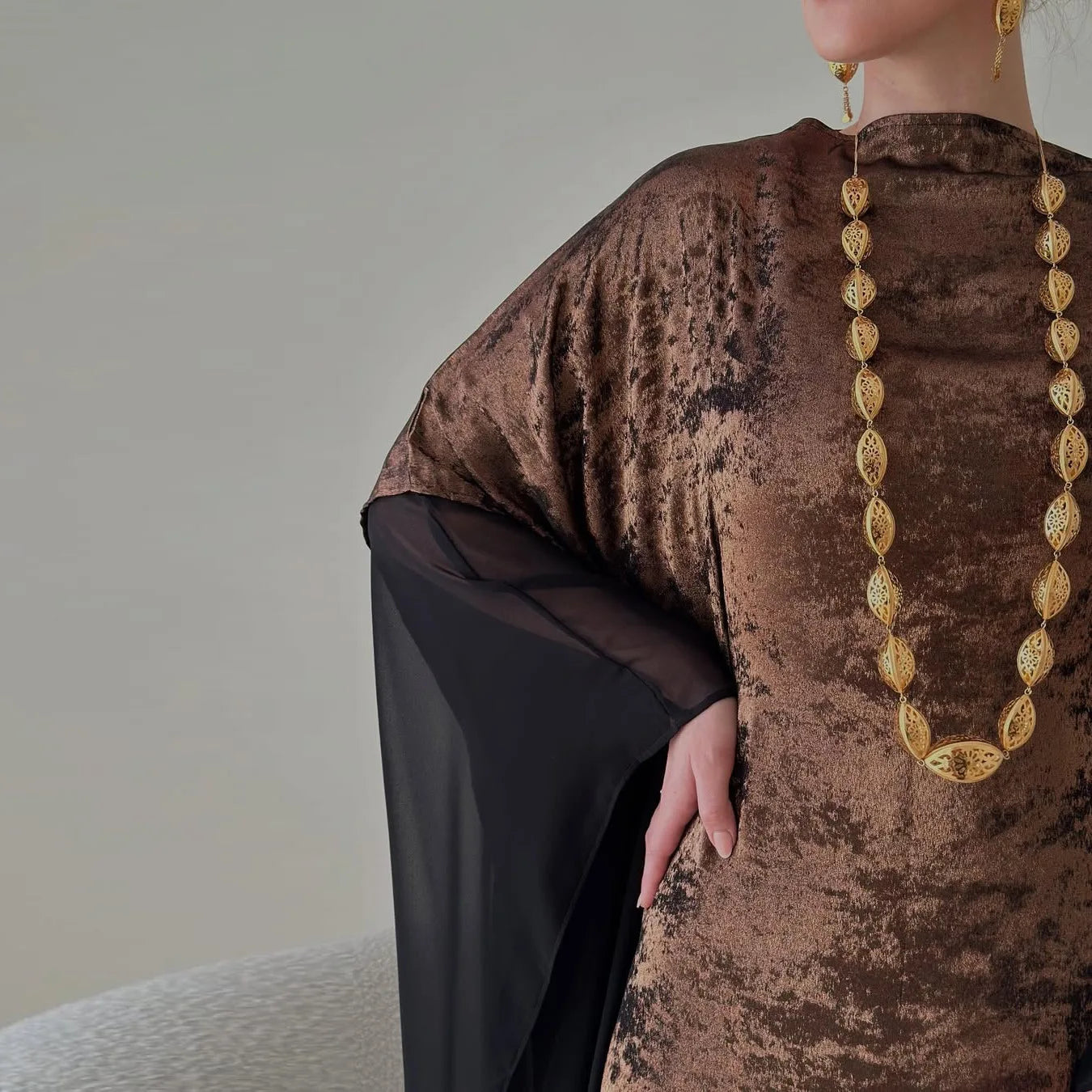 Royal Gold Pattern Abaya