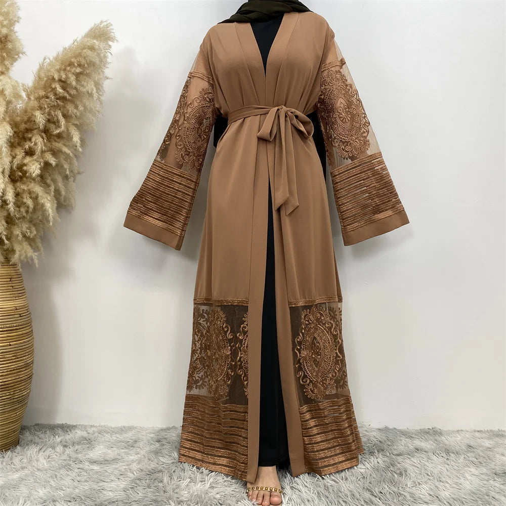 Golden Rhinestone Abaya