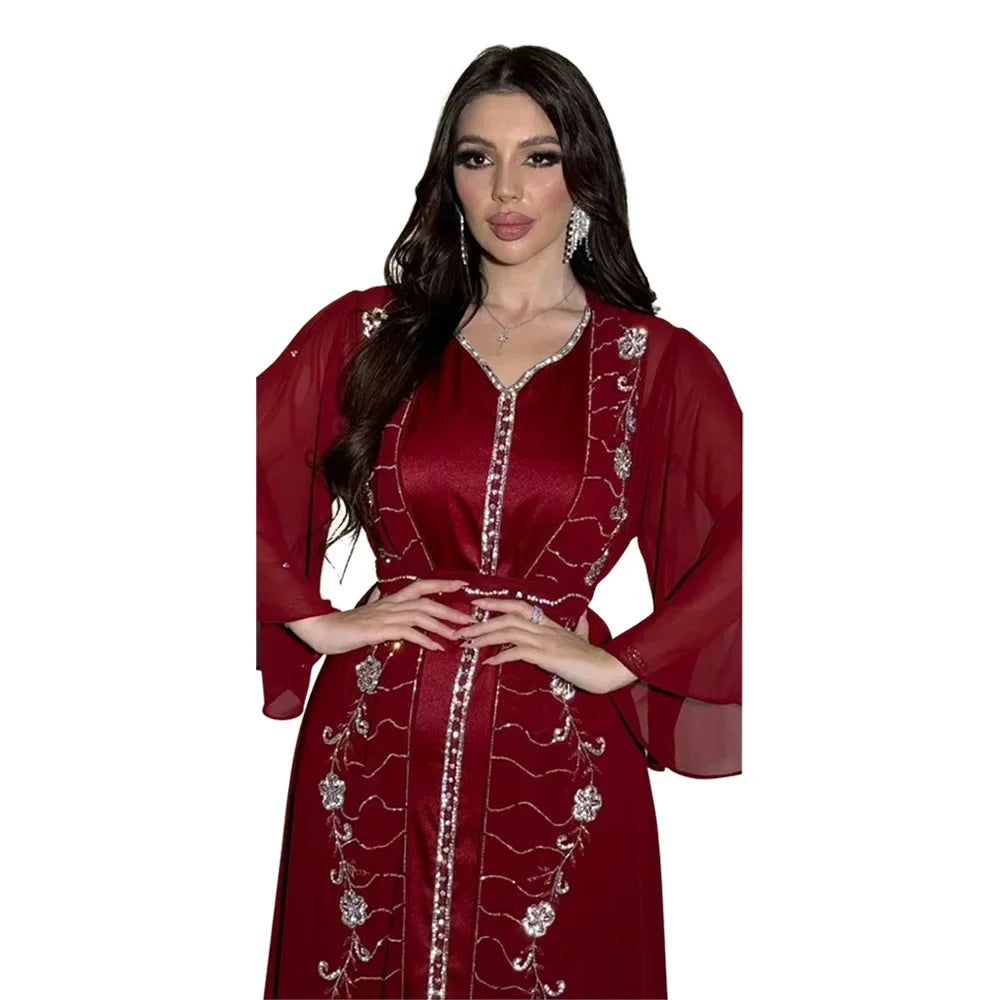 Elegant Two-Piece Abaya Dress