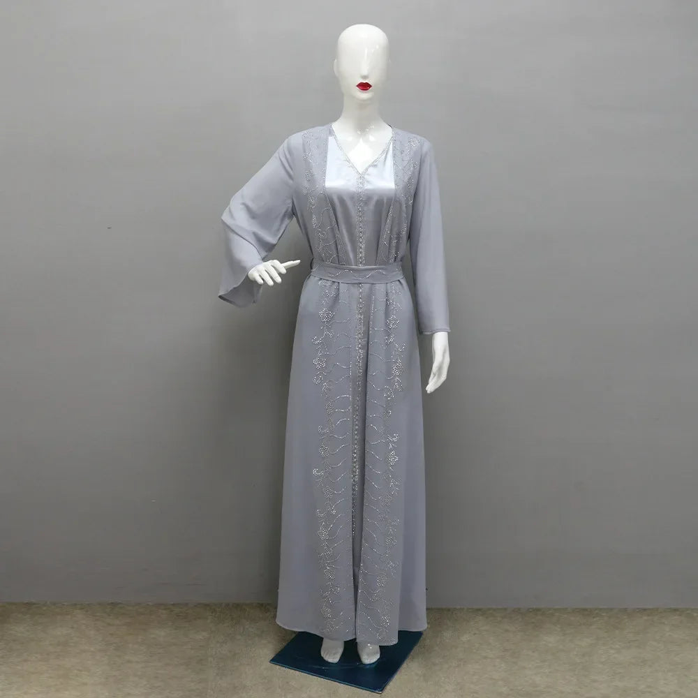 Elegant Two-Piece Abaya Dress