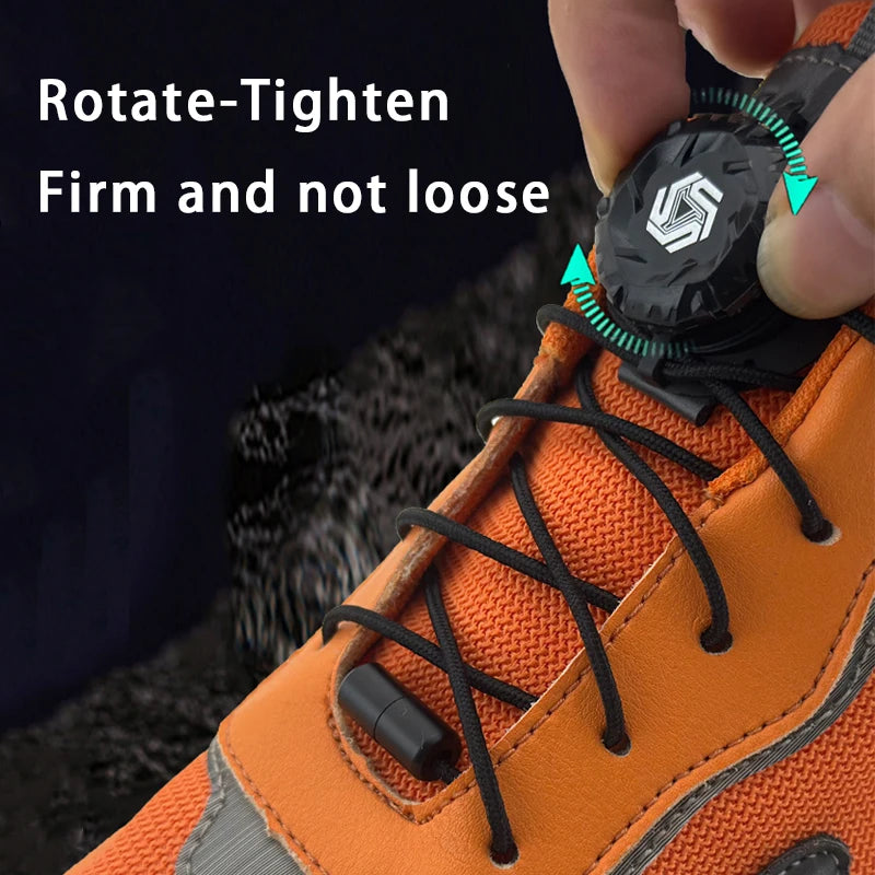 Automatic No-Tie Shoelaces with Swivel Buckle