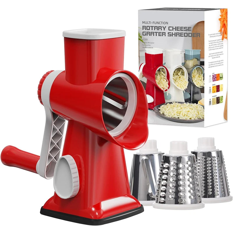3 -in-1 Manual Rotary Cheese Grater