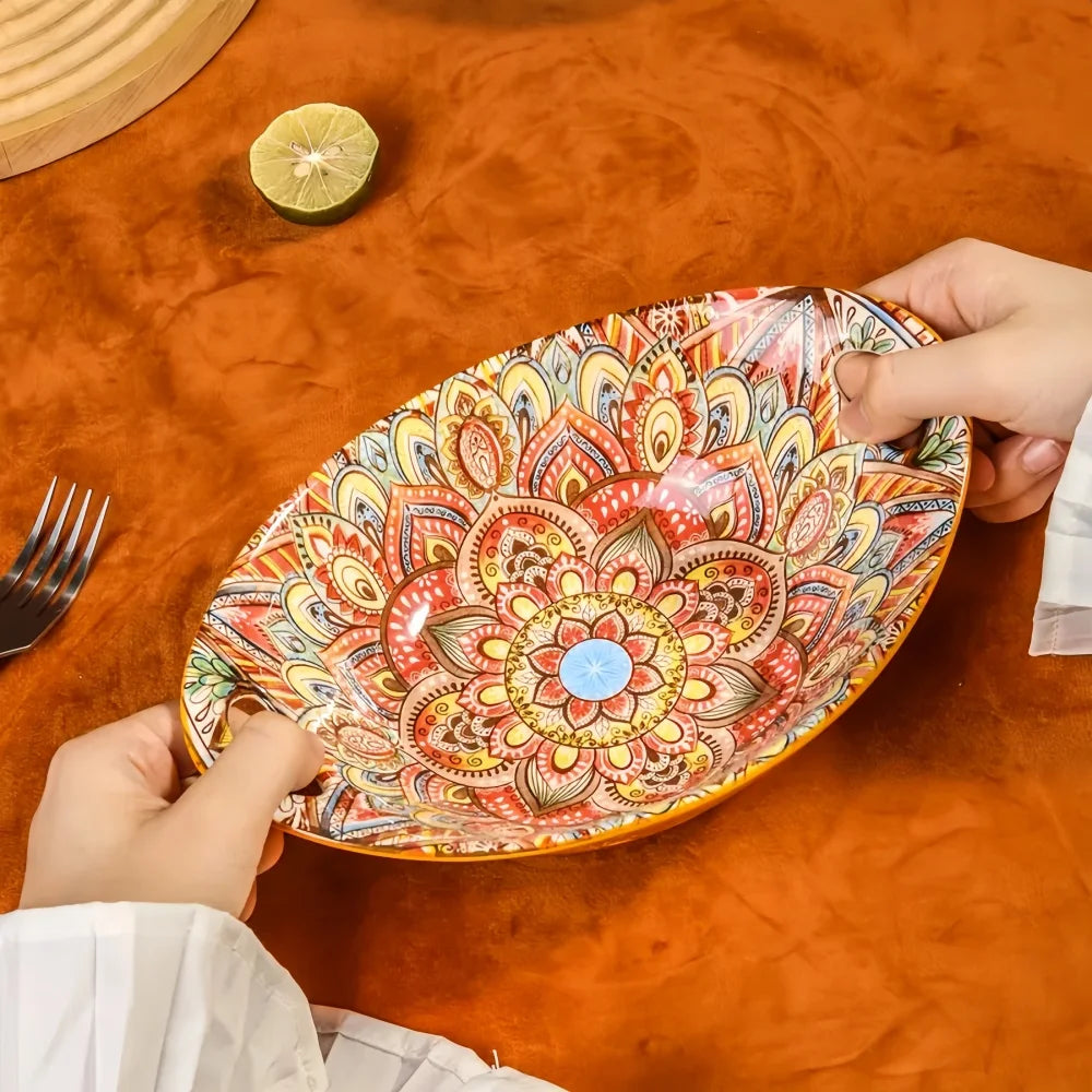 lot de 2 bols bohéme en céramique_motif élégant(2 piéces uniquement)