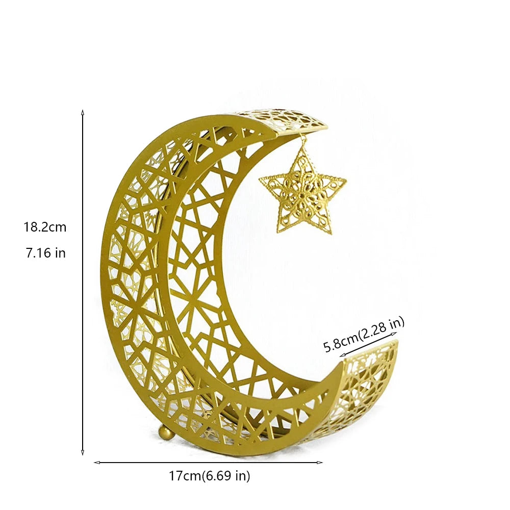 Luxury Ramadan Serving Tray – Crescent & Star Design
