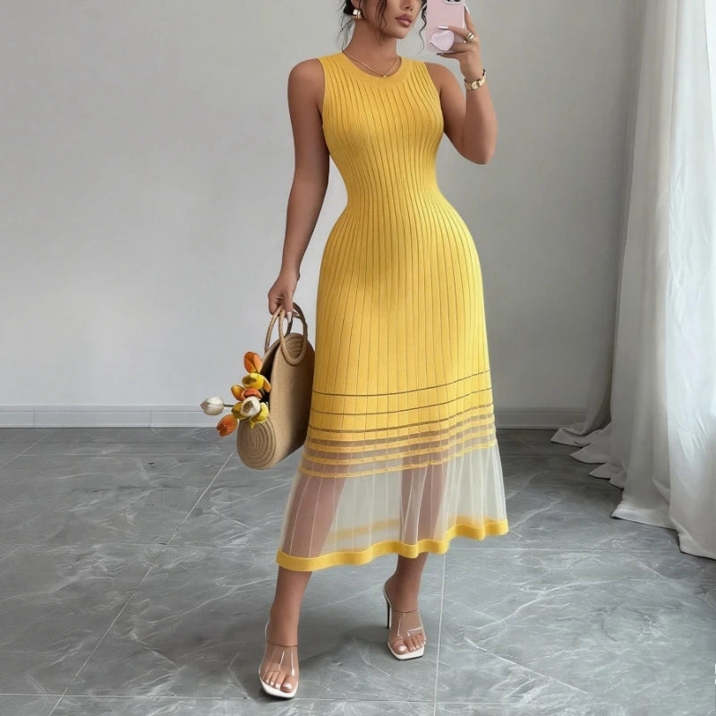 Beach Style Ombre Midi Dress for Women