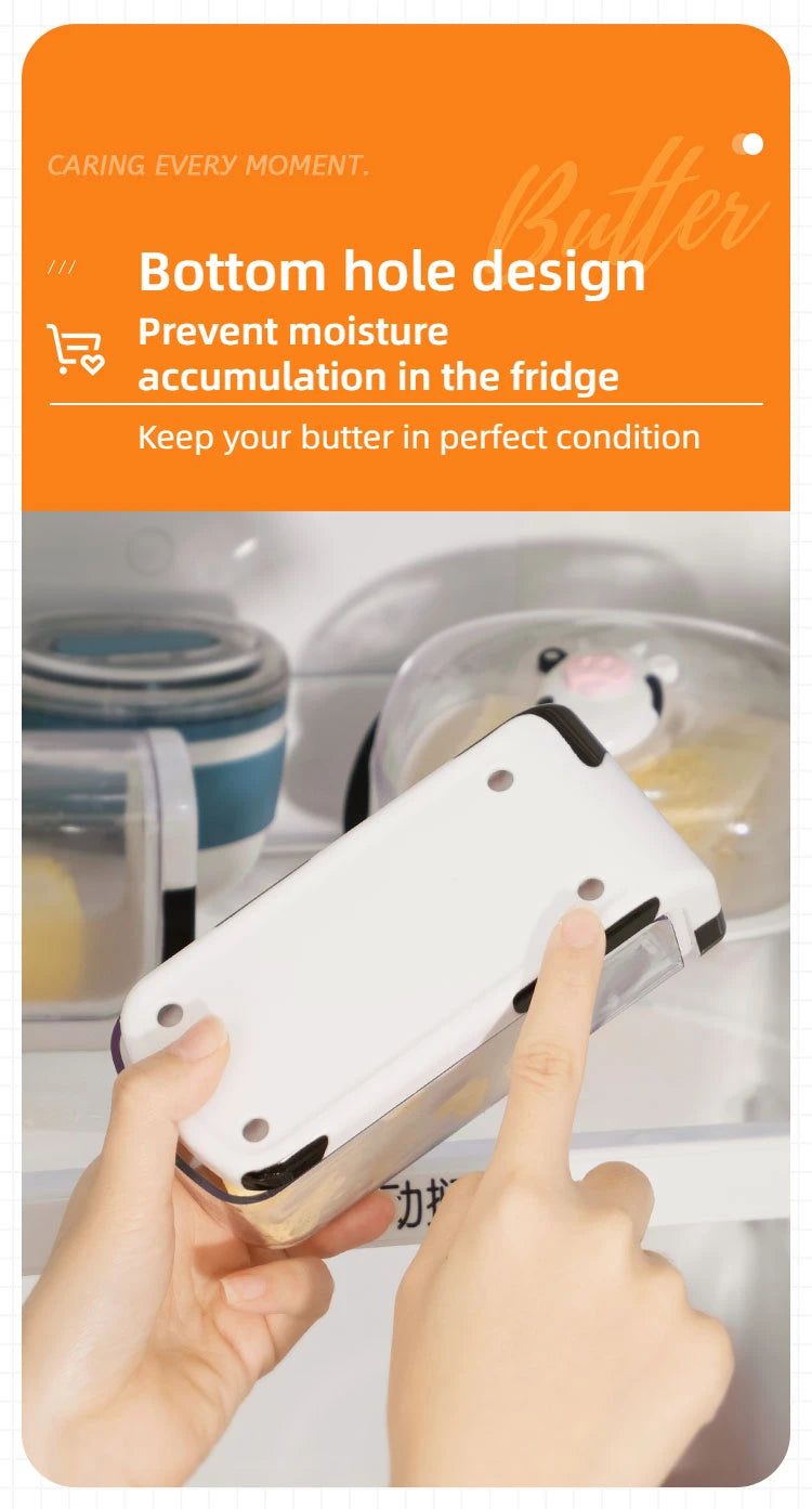 Joie MooMoo Butter Dish with Lid – Refrigerator Storage Box