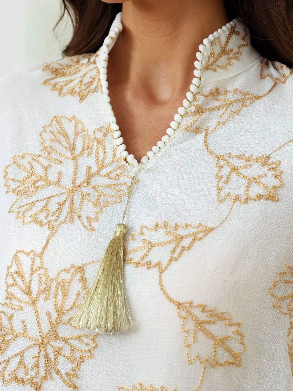 Abaya Élégance Azur Dorée