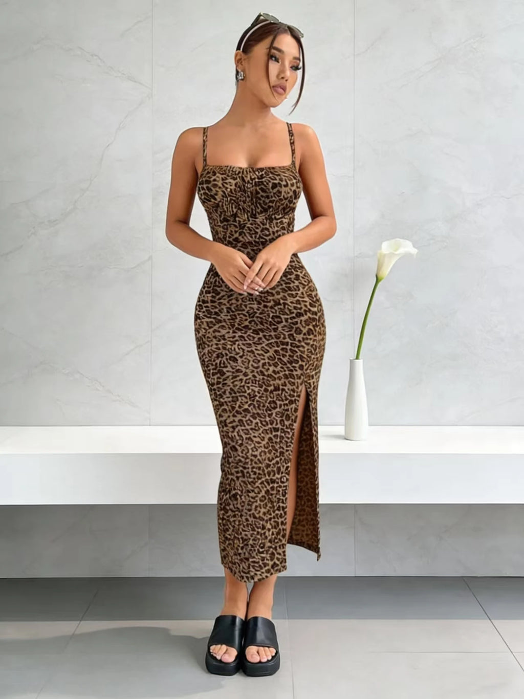 Cami Slit Midi Dress – Everyday Essential