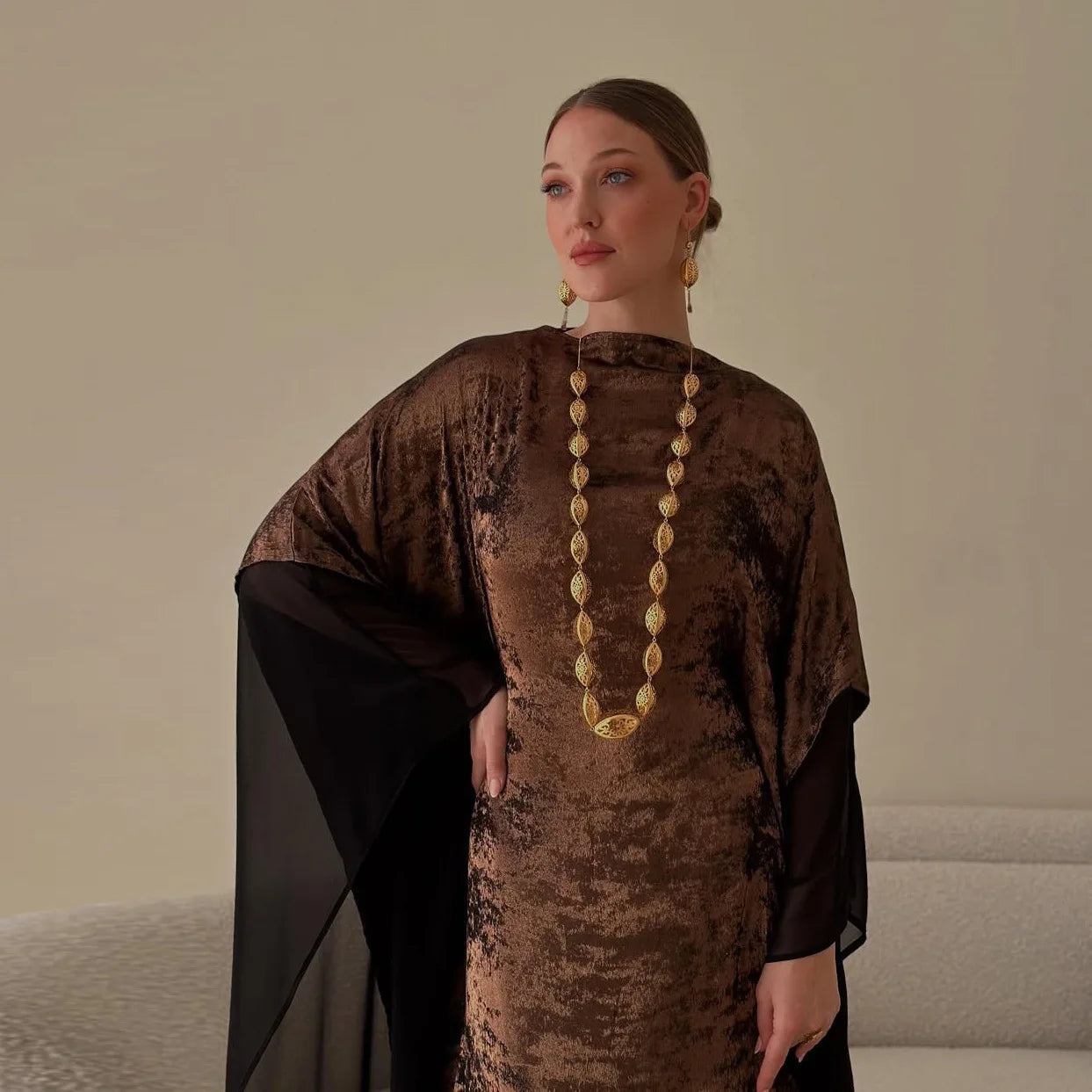 Royal Gold Pattern Abaya