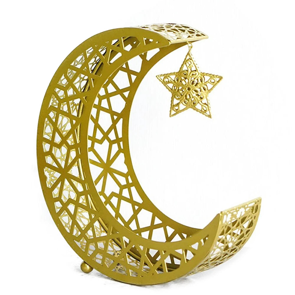 Luxury Ramadan Serving Tray – Crescent & Star Design