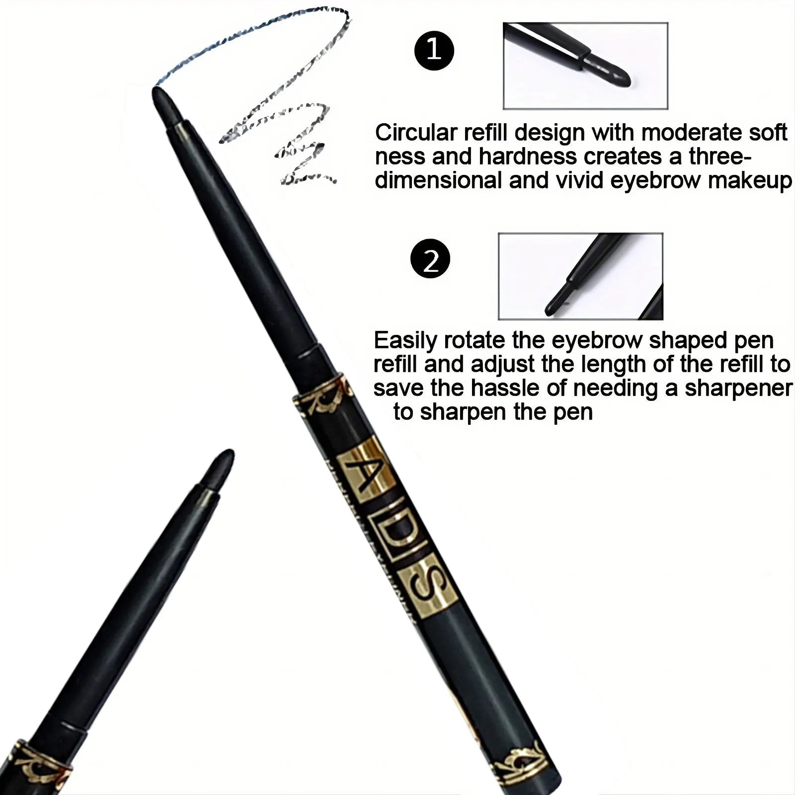Ultra Black Waterproof Eyeliner – Tenue 24H Sans Bavure (Lot 3 ou 9)