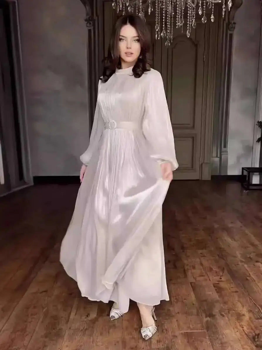 Robe Organza Élégante – Taille Cintrée & Style Vintage