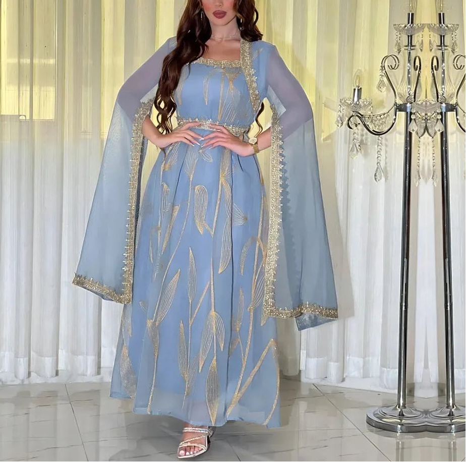 Caftan Luxe Diamant – Élégance Mariage & Soirée