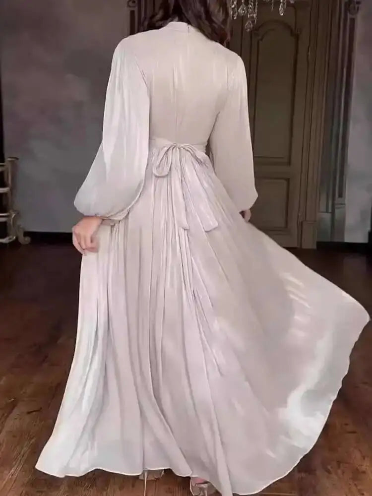 Robe Organza Élégante – Taille Cintrée & Style Vintage