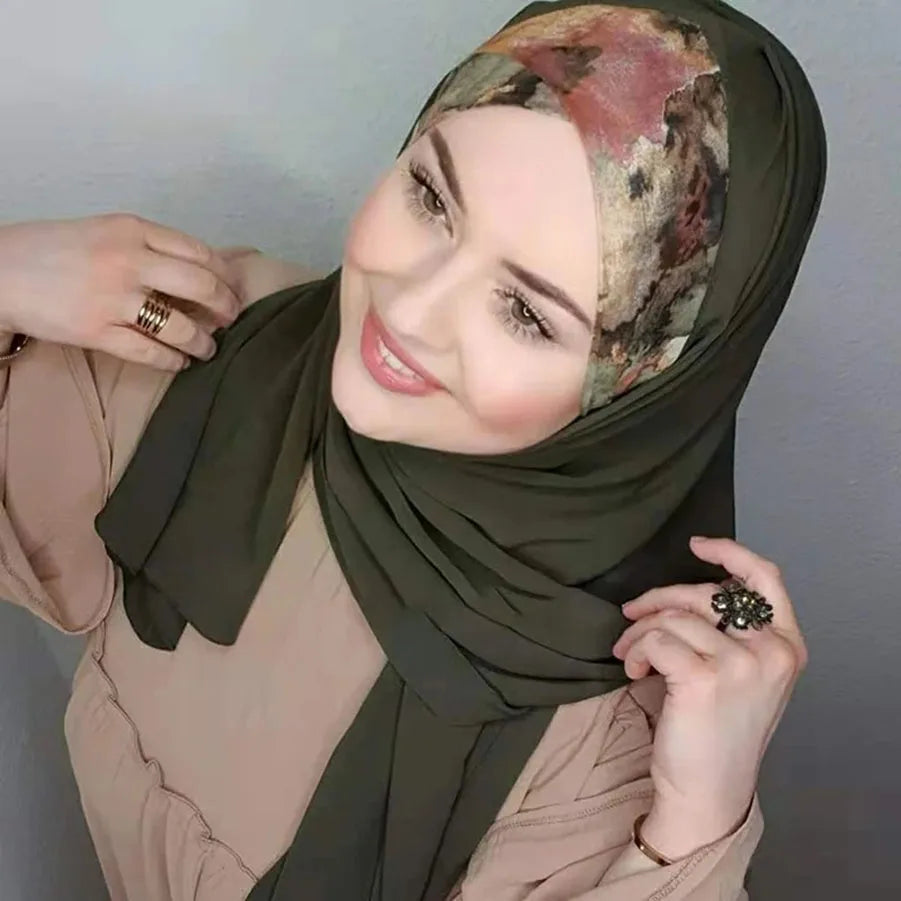 Hijab Chiffon Instantané Grande Taille