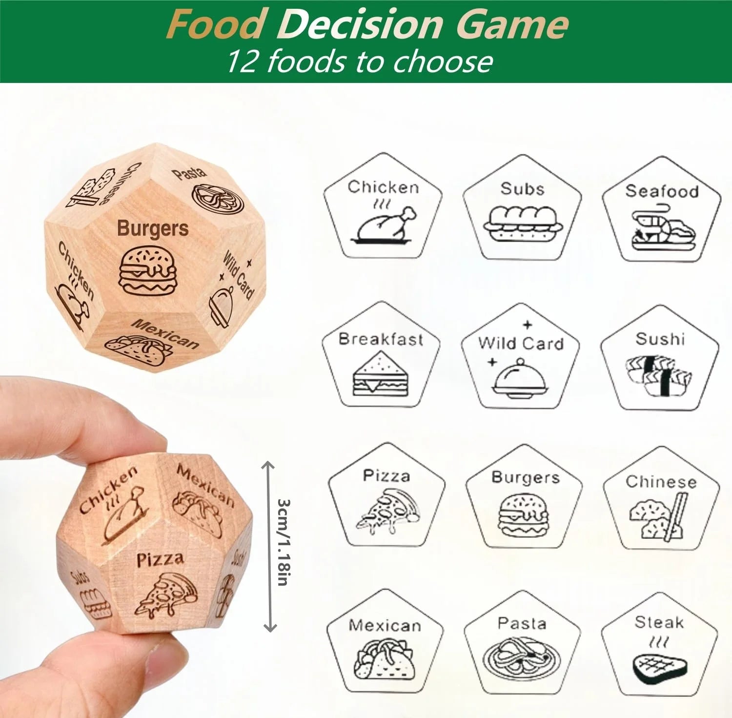 Funny Food Choice Dice for Couples – Romantic Gift
