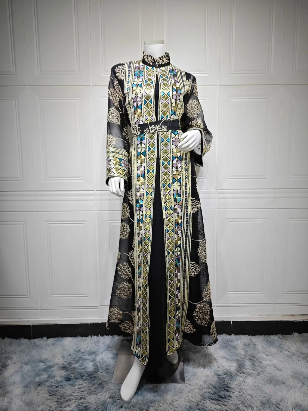 Ensemble Abaya Luxe 2 Pièces – Élégance Ramadan & Soirée