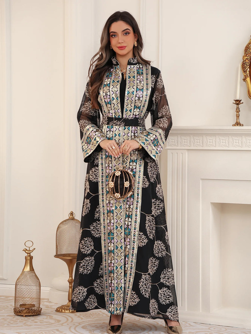 Ensemble Abaya Luxe 2 Pièces – Élégance Ramadan & Soirée