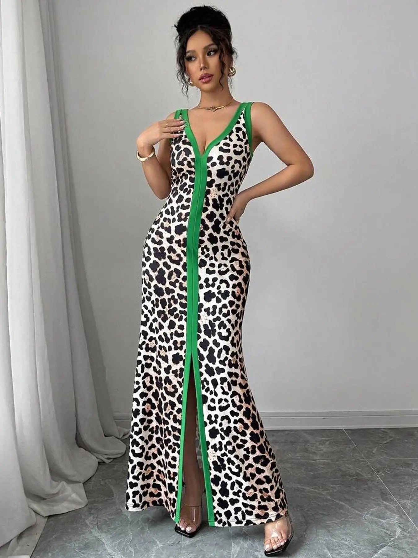 Elegant Long Sleeve A-Line Midi Dress with Ruffle Hem