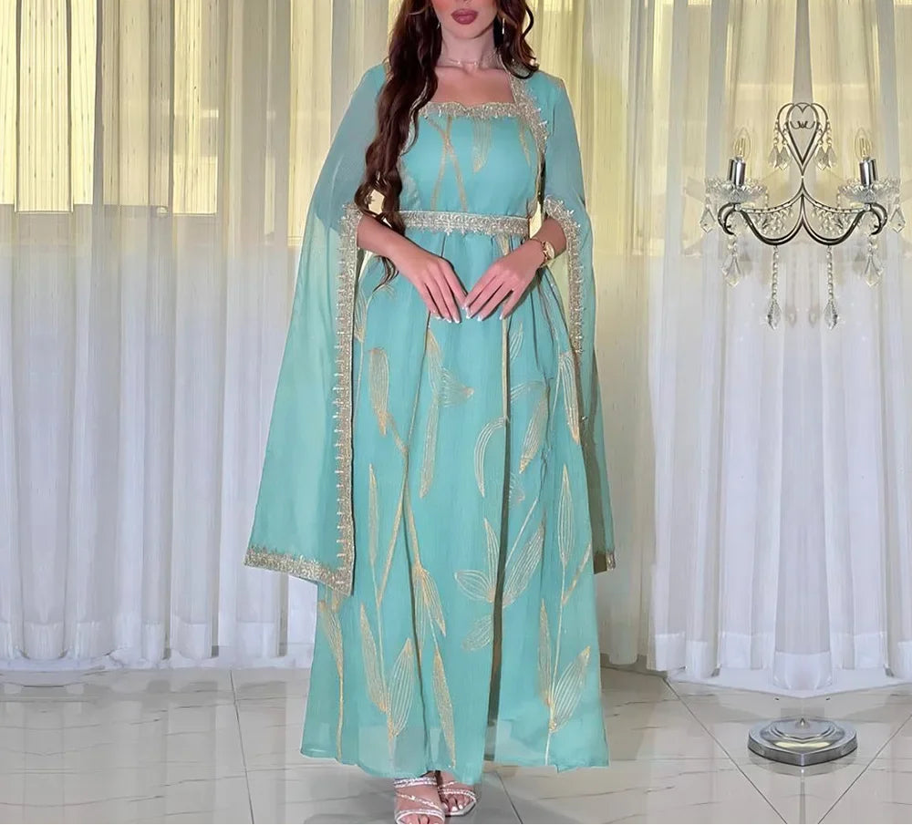 Caftan Luxe Diamant – Élégance Mariage & Soirée