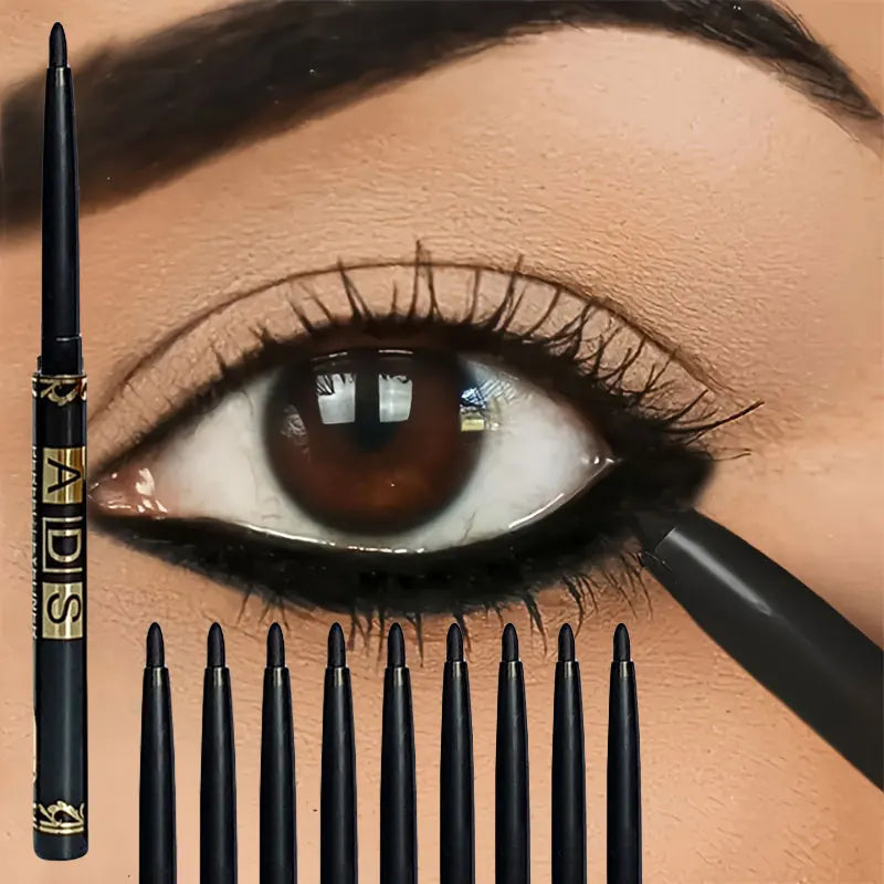 Ultra Black Waterproof Eyeliner – Tenue 24H Sans Bavure (Lot 3 ou 9)