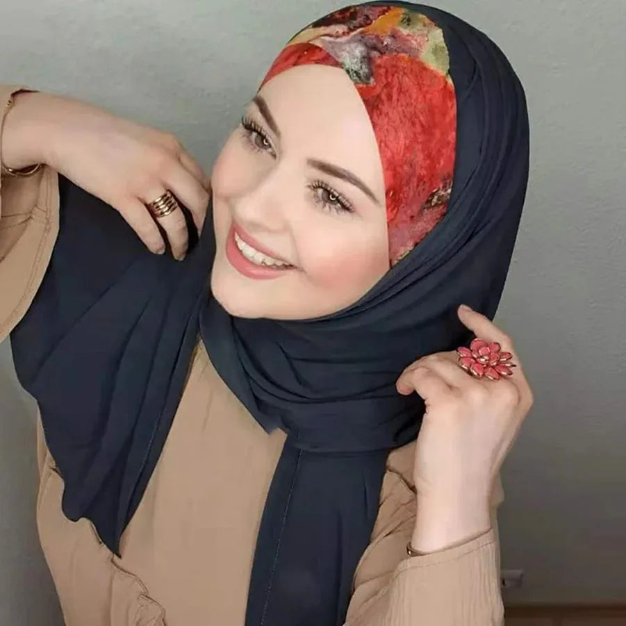 Hijab Chiffon Instantané Grande Taille