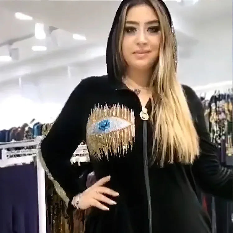 Robe Luxe Velours Pailletée – Élégance & Brillance