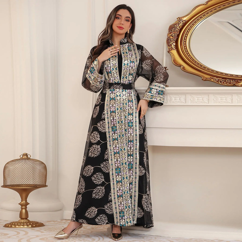 Ensemble Abaya Luxe 2 Pièces – Élégance Ramadan & Soirée