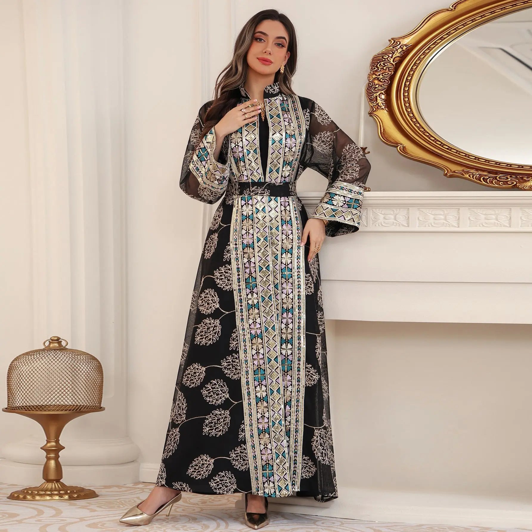 Ensemble Abaya Luxe 2 Pièces – Élégance Ramadan & Soirée