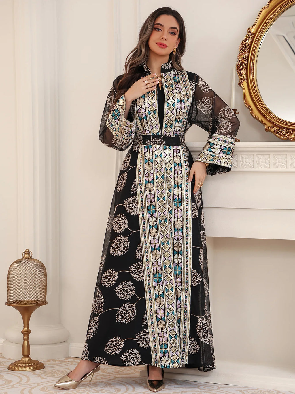 Ensemble Abaya Luxe 2 Pièces – Élégance Ramadan & Soirée