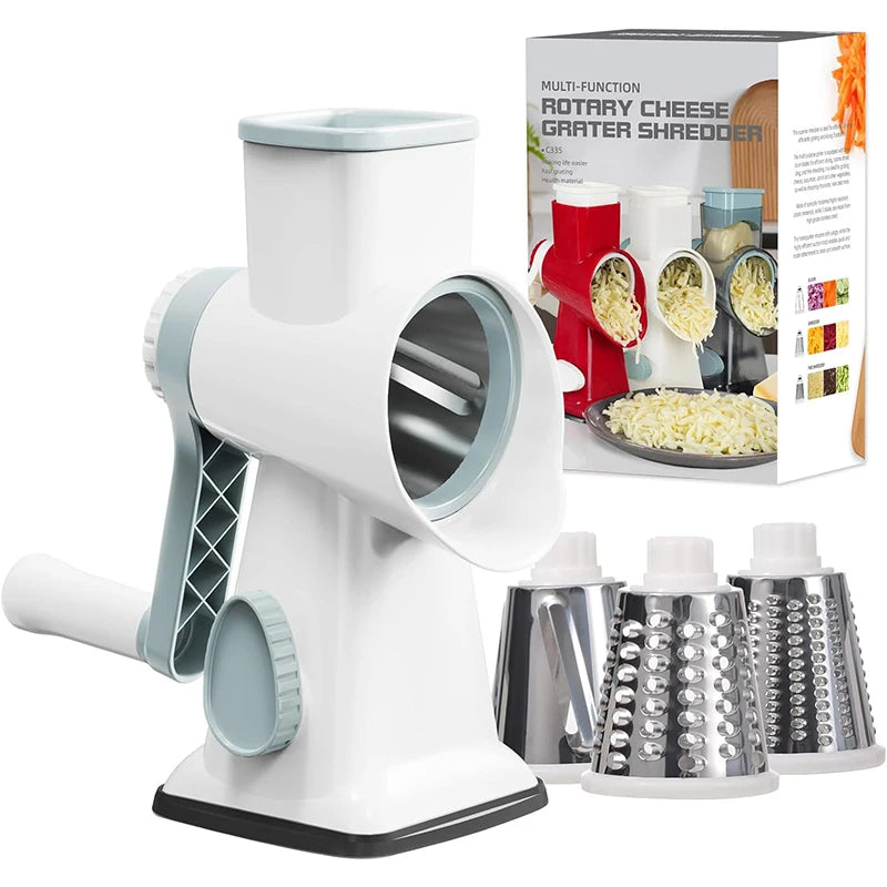 3 -in-1 Manual Rotary Cheese Grater