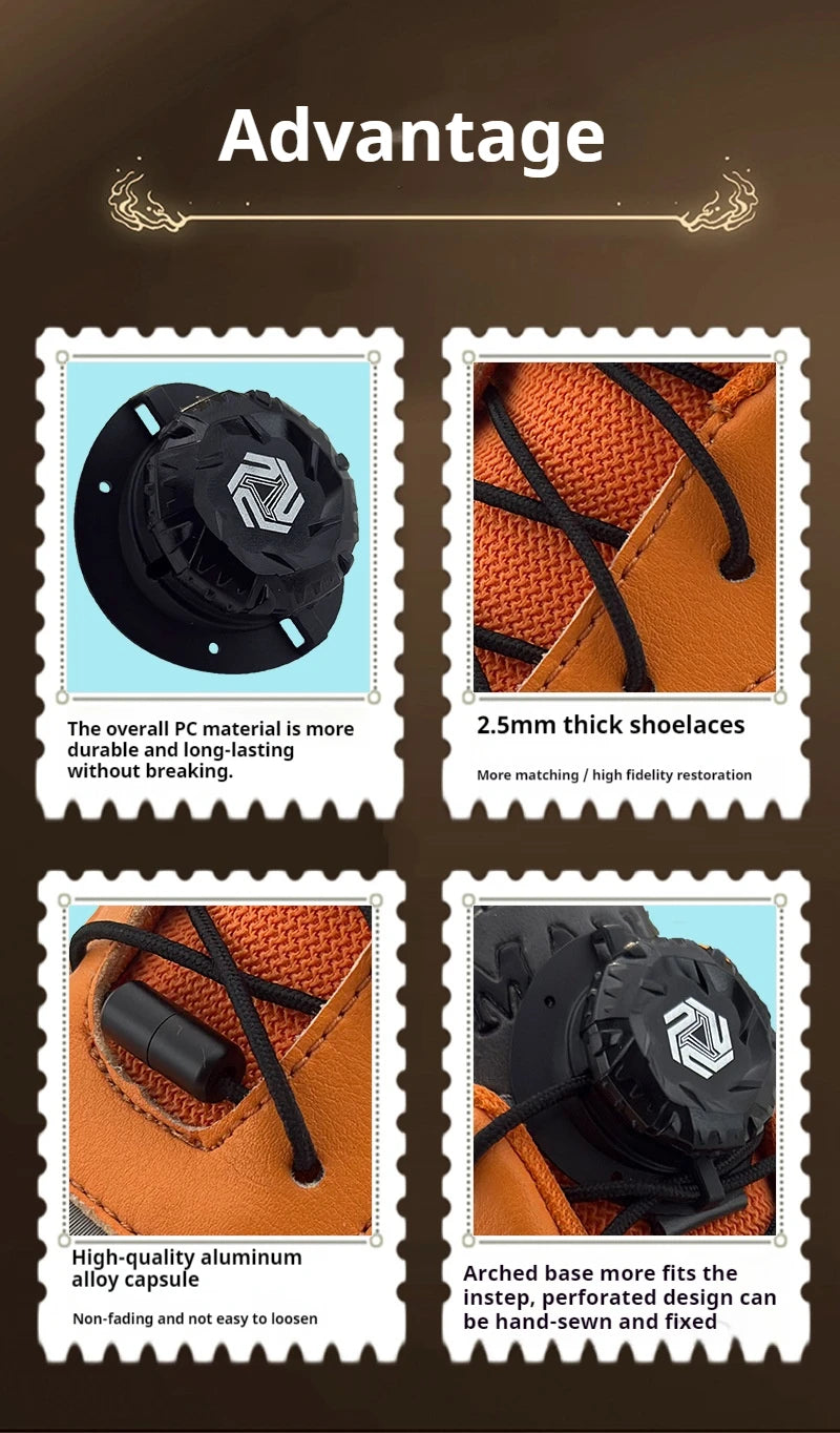 Automatic No-Tie Shoelaces with Swivel Buckle